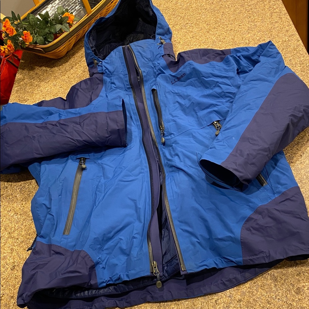 L.L. Bean Men’s 3 in 1 Jacket Medium Blue 0KBH9 Weather Challenger? Waterproof